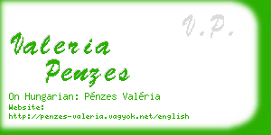 valeria penzes business card