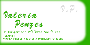 valeria penzes business card